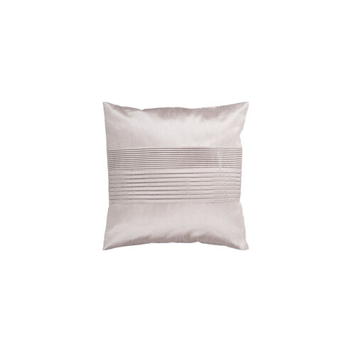 Solid Pleated 18 X 18 inch Light Gray Pillow Kit, Square