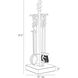 Denison Blackened Iron Fireplace Toolset