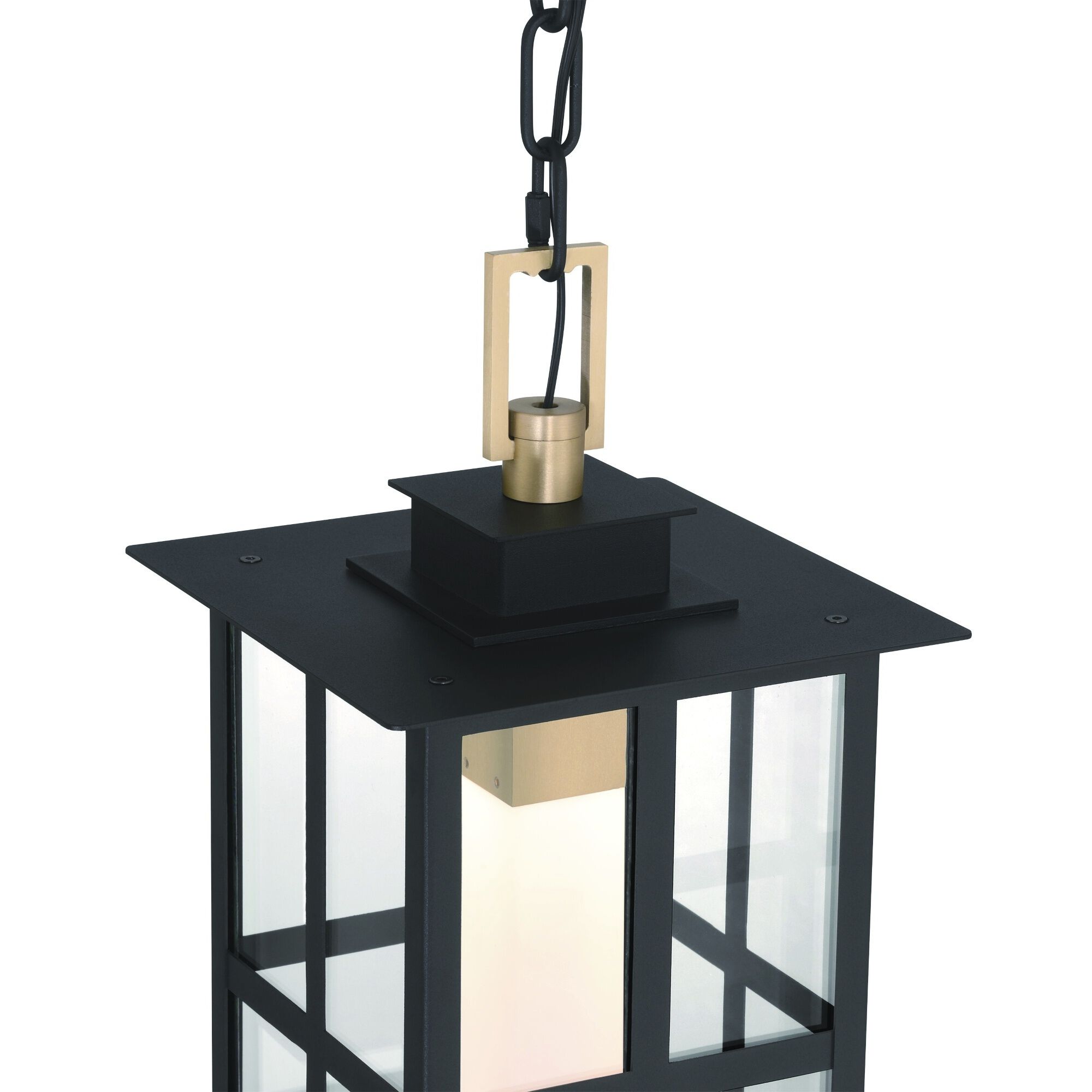 Greyson 1 Light 7.5 inch Brass and Black Outdoor Pendant