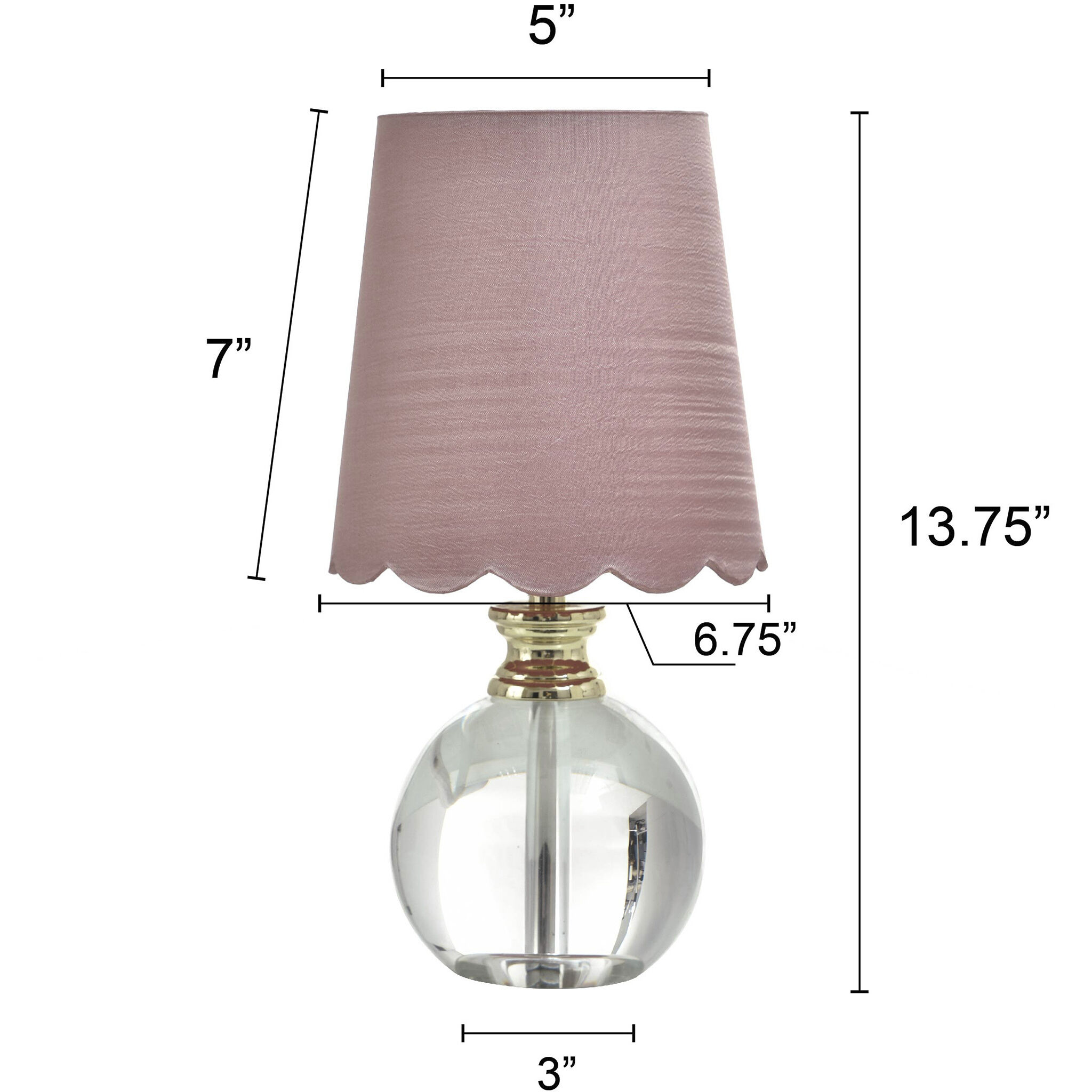 Beatrice 14 inch 40 watt Clear and Polished Gold Table Lamp Portable Light
