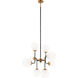 Particles 8 Light 29.5 inch Aged Gold Brass Pendant Ceiling Light in Aged Gold Brass and Opal Glass