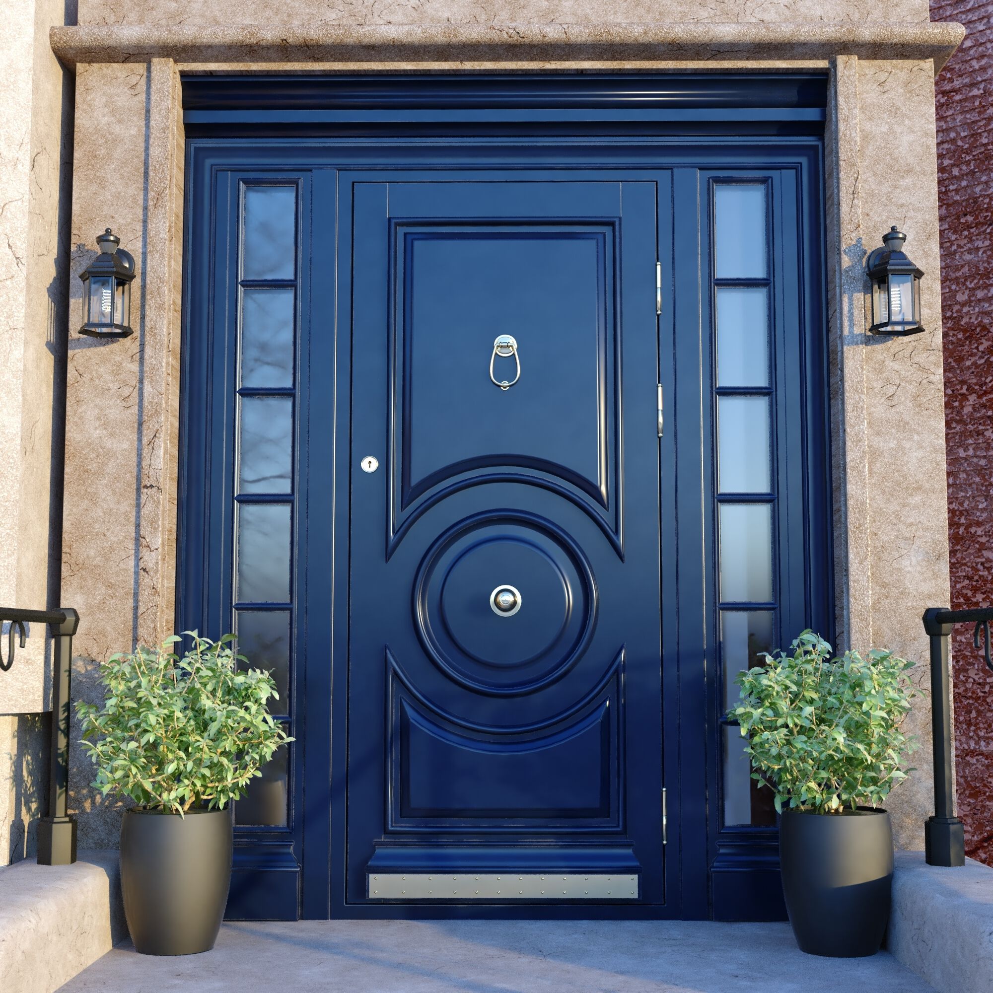 Auburn Textured Black Outdoor Motion Sensor