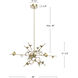 Geode LED 48 inch Brushed Gold Chandelier Ceiling Light