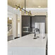 Calumet 8 Light 56 inch Matte Black and Olde Brass Linear Chandelier Ceiling Light