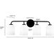 Laphia 4 Light 28 inch Brushed Nickel Vanity Light Wall Light