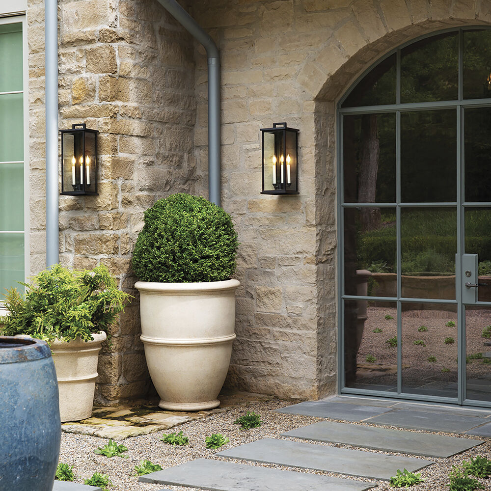 Estate Series Weymouth Outdoor Wall Mount Lantern in Oil Rubbed Bronze, Large