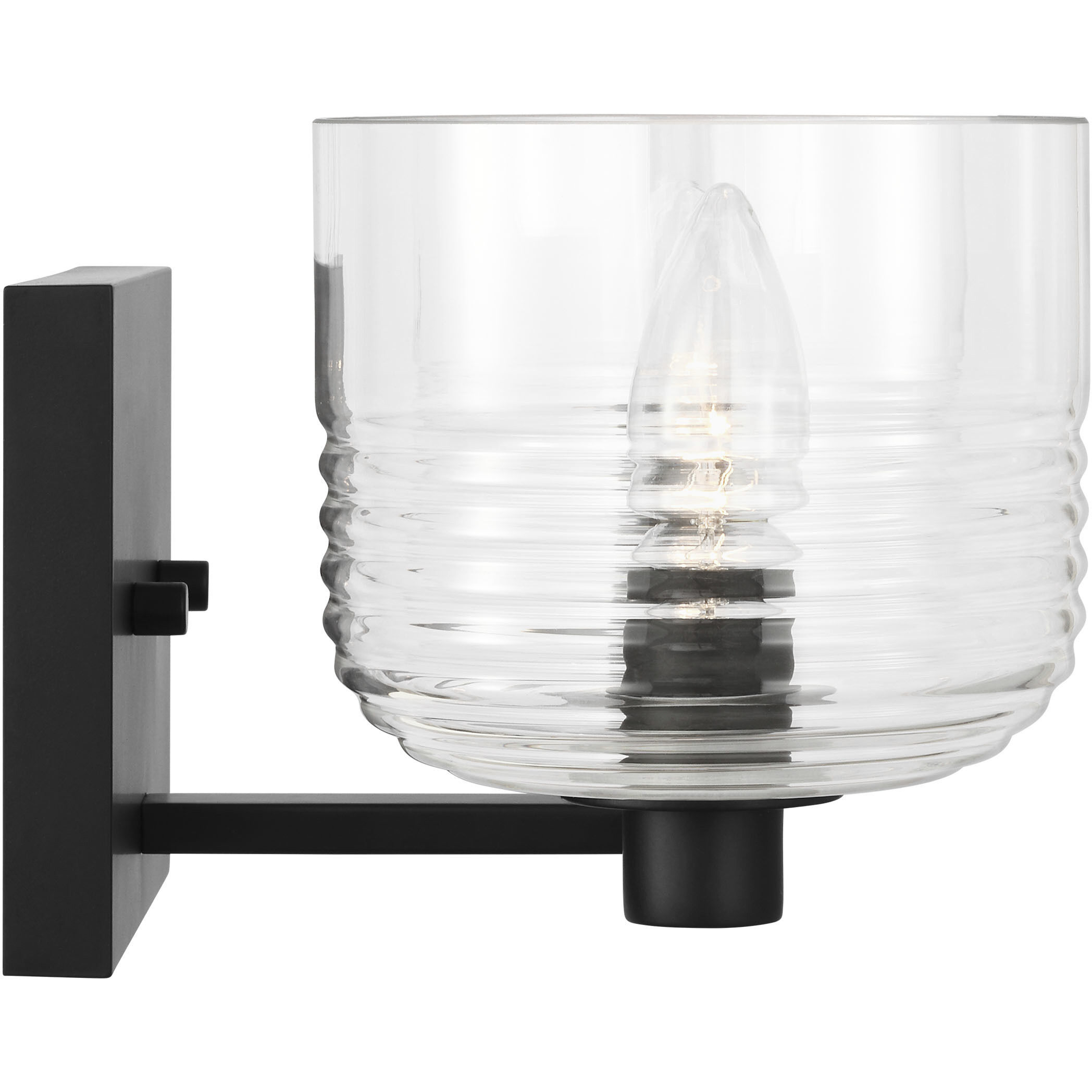 Drew & Jonathan Lochdale 2 Light 14.75 inch Midnight Black Vanity Light Wall Light, Medium