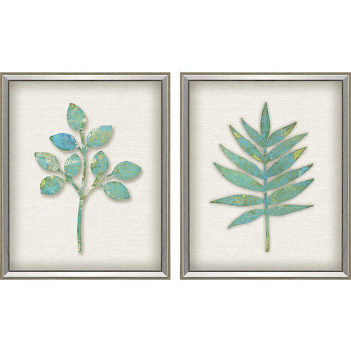 Botanical 22866 Green and Metallic Framed Art