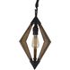 Valence 67 inch 60 watt Black and Pine Wood Floor Lamp Portable Light