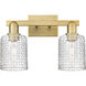 Arcadia Cobbleskill 2 Light 16 inch Brushed Brass Bath Vanity Light Wall Light