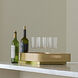 Utopia Natural and Antique Brass Footed Tray