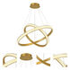 Fusion LED 32 inch Brushed Gold Foyer Chandelier Ceiling Light