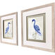 Bird Balance Blue and Beige and Metallic Framed Art, Propac