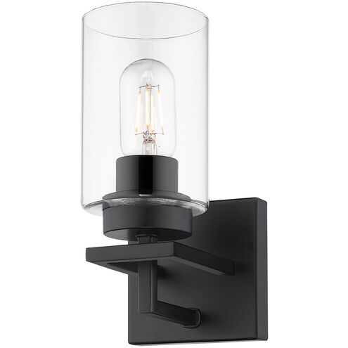 Tribeca 1 Light 6 inch Matte Black Bath Vanity Wall Light