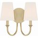Payton 2 Light 13.5 inch Vibrant Gold Sconce Wall Light