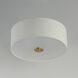 Bongo 3 Light 18 inch Natural Aged Brass Flush Mount Ceiling Light