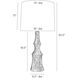 Grainger 30 inch 150.00 watt Graphite and Polished Nickel Lamp Portable Light