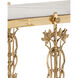 Fiore 72 inch Polished Brass/Natural Console Table
