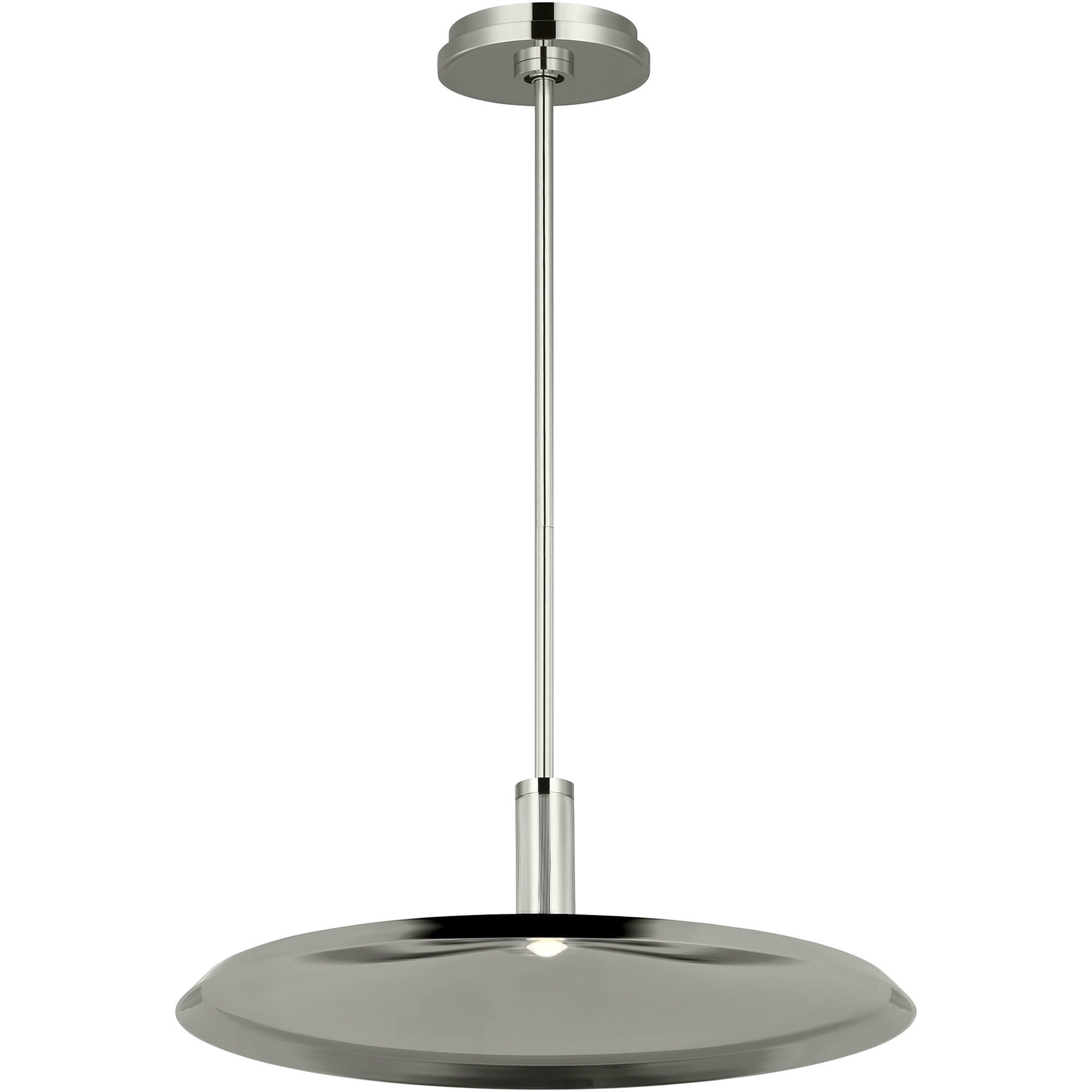Avroko Saucer Direct LED 24 inch Polished Nickel Pendant Ceiling Light