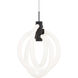 Knot LED 16.38 inch Black Pendant Ceiling Light in 3000K, dweLED