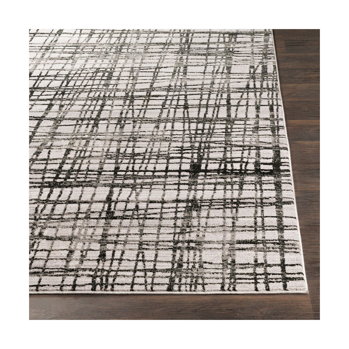 Himalayan 67 X 47 inch Black/Medium Gray/Lavender Rugs, Rectangle