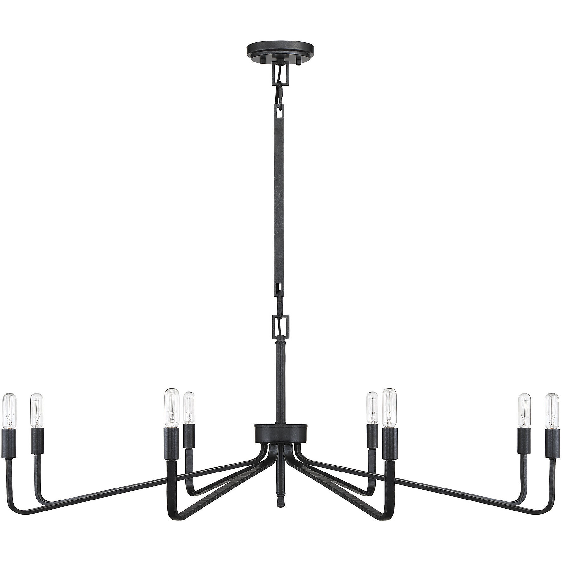 Salem 8 Light 40 inch Forged Iron Chandelier Ceiling Light