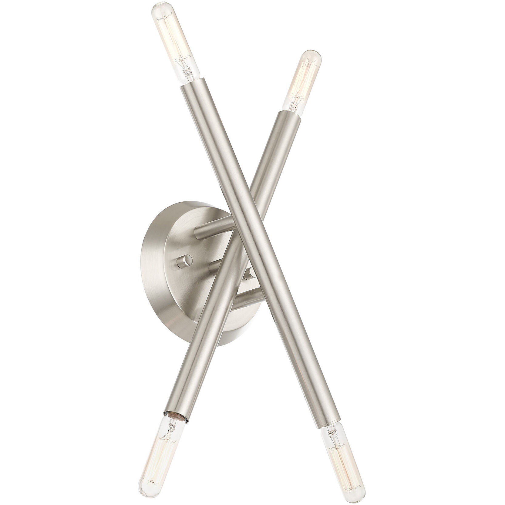 Soho 4 Light 6 inch Brushed Nickel Sconce Wall Light