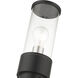 Atlantic 1 Light 11.5 inch Textured Black with Antique Silver Finish Accents Outdoor Medium Post Top Lantern