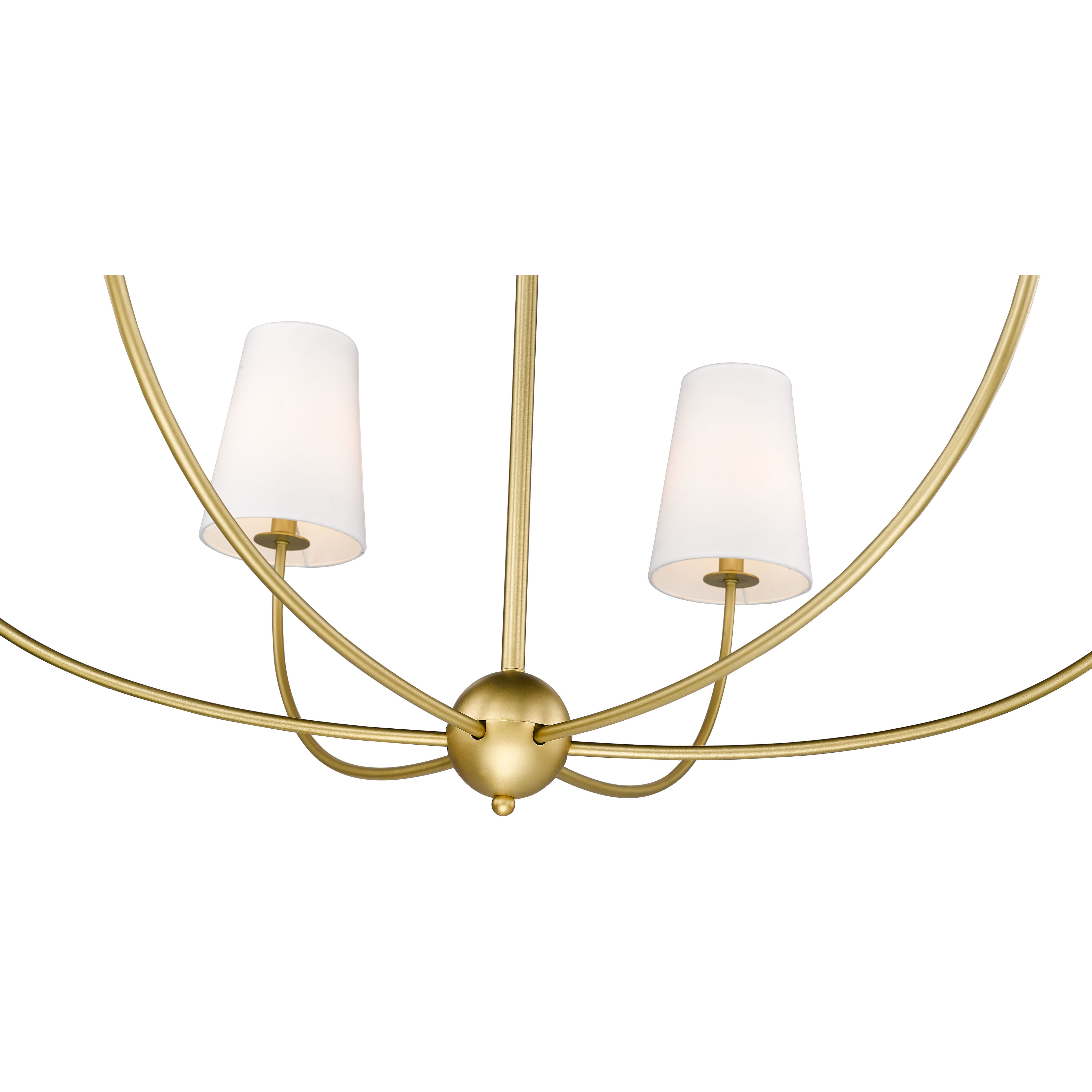 Shannon 6 Light 42 inch Rubbed Brass Chandelier Ceiling Light