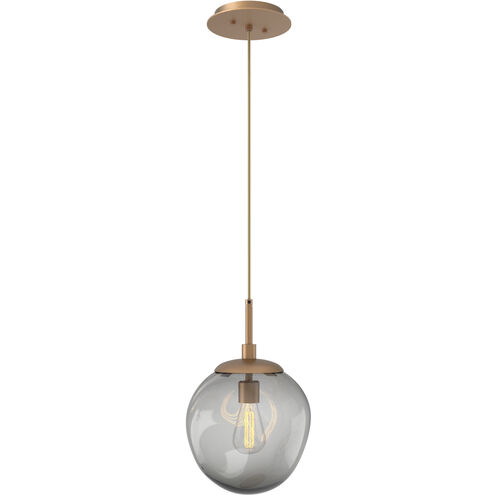 Aster Incandescent 1 Light 10 inch Novel Brass Pendant Ceiling Light in Smoke Aster