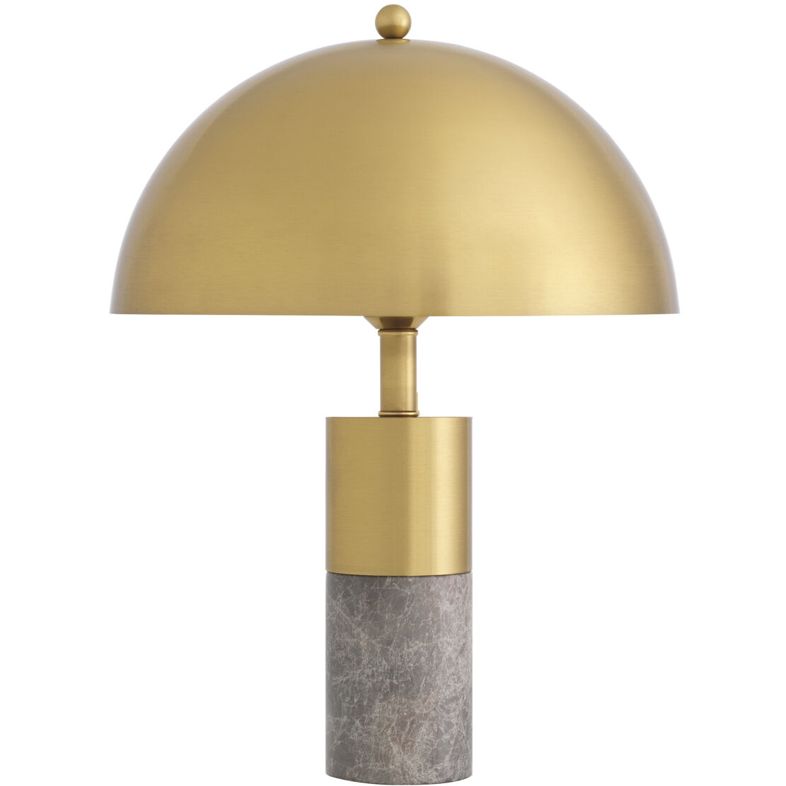Flair 27.56 inch 40 watt Grey Marble with Brass Table Lamp Portable Light, Large