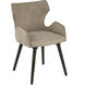 Upholstered Taupe Dining Chairs in Beige, Set of 2