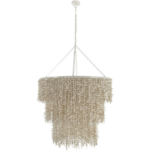 Victoria 7 Light 44.25 inch Winter White / Natural Chandelier Ceiling Light