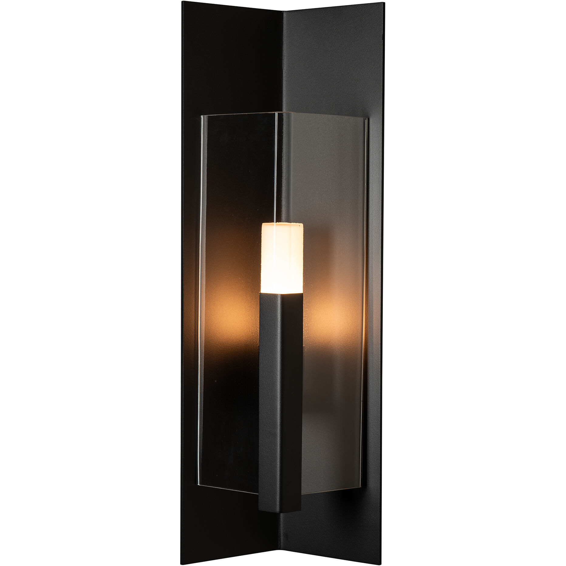 Summit 1 Light 27.3 inch Coastal Black Outdoor Sconce in Clear, Medium