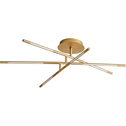 Palillos LED 33 inch Aged Brass Flush Mount Ceiling Light