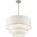 Carrington 4 Light 23 inch Brushed Nickel Pendant Chandelier Ceiling Light