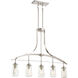 Poleis 5 Light 39 inch Brushed Nickel Island Light Ceiling Light