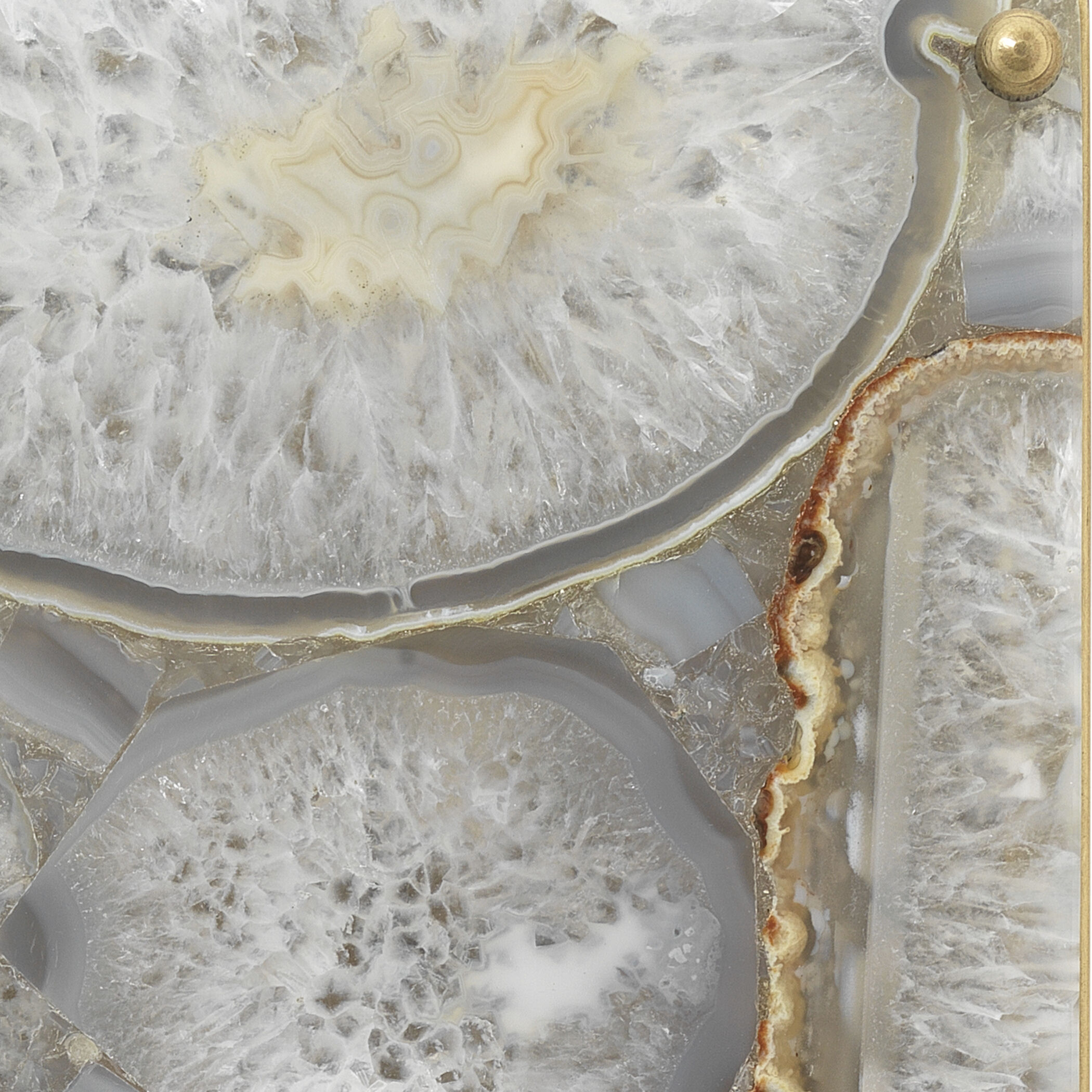 Adeline 2 Light 5.5 inch Agate & Antique Brass Wall Sconce Wall Light, Rectangle