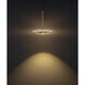 Uranas LED 28.3 inch Satin Dark Gray and Antique Brass Multi-Pendant Ceiling Light