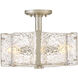 Florian 4 Light 14.25 inch Glacial Semi-flush Mount Ceiling Light