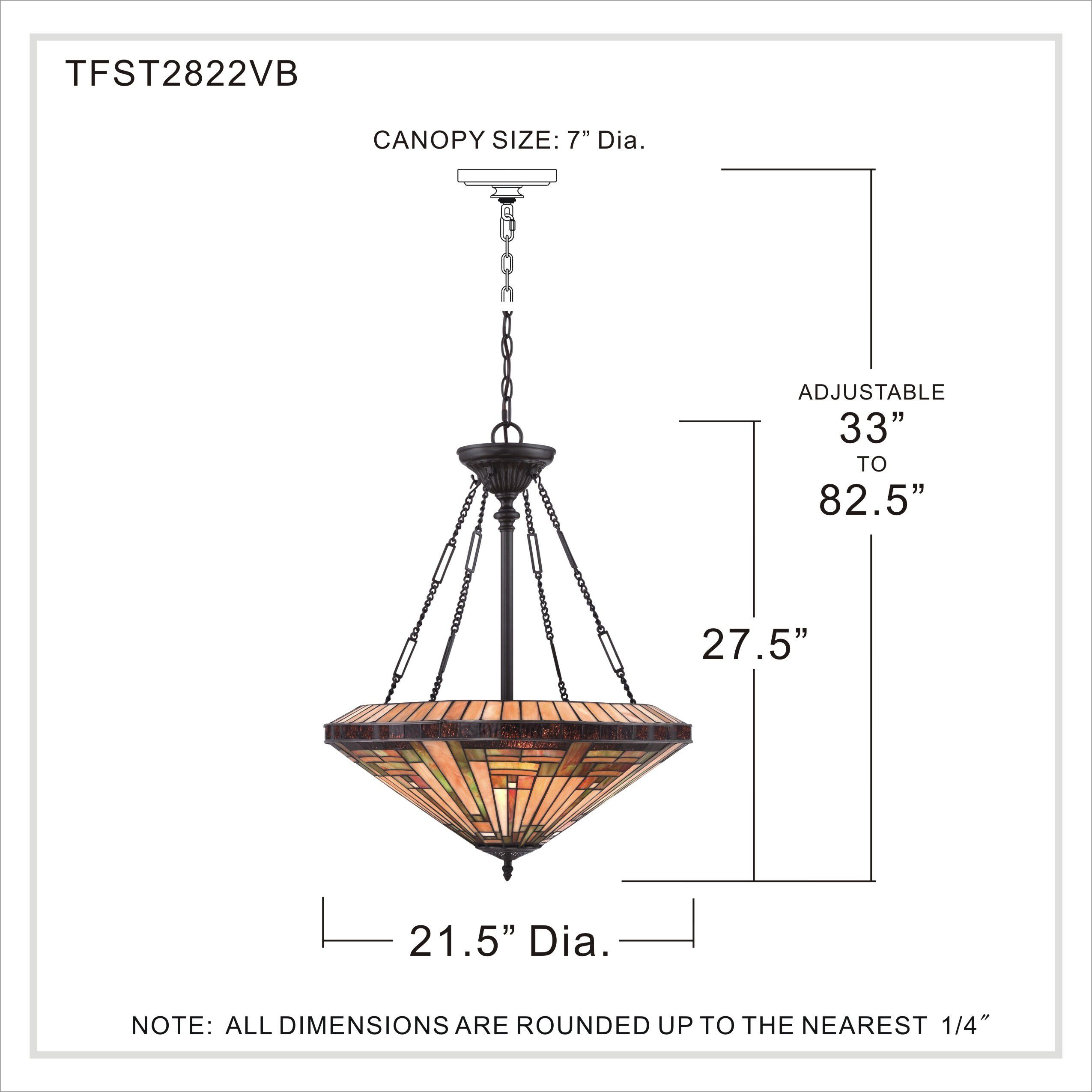 Stephen 4 Light 22 inch Vintage Bronze Pendant Ceiling Light, Naturals
