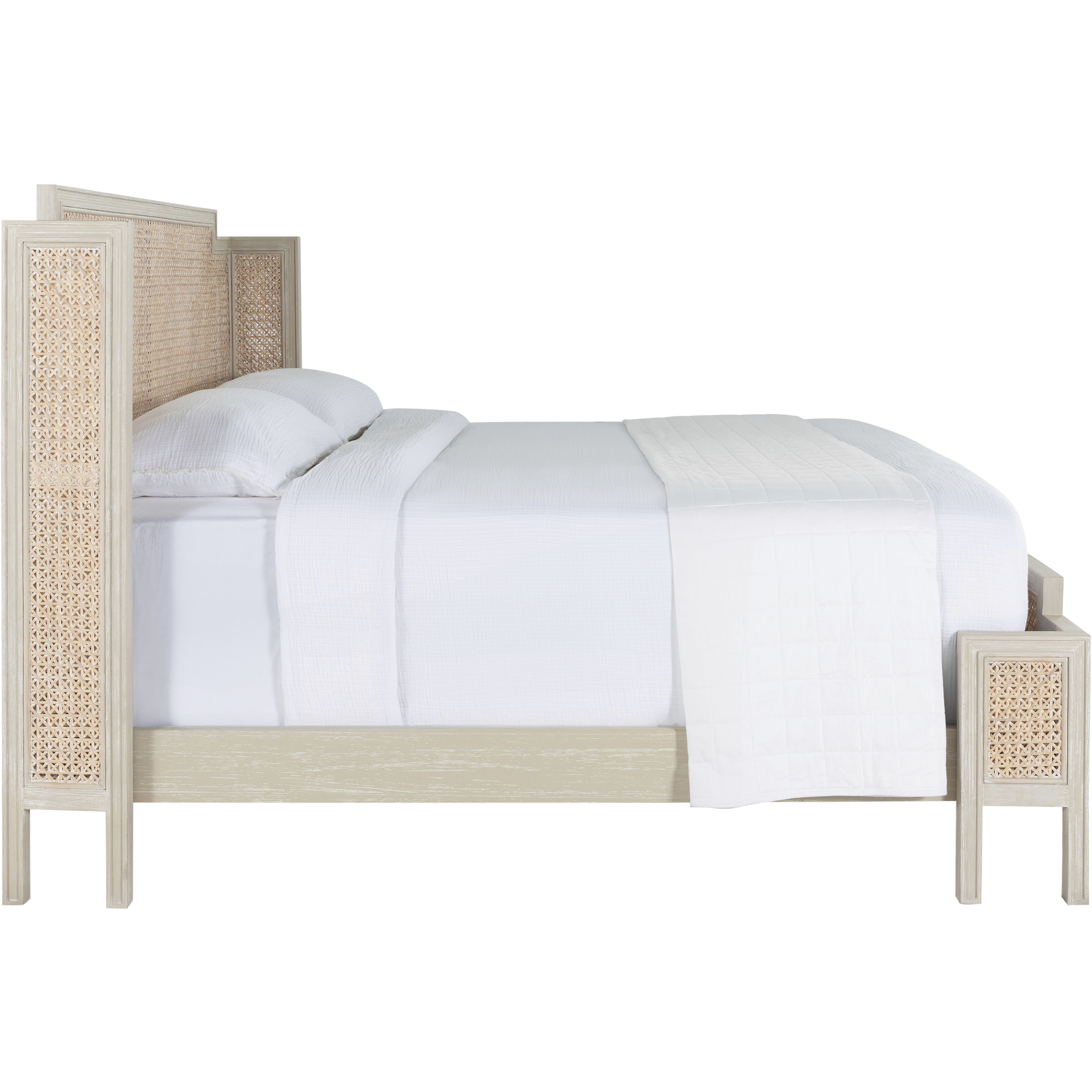 Camille Cerused White King Bed