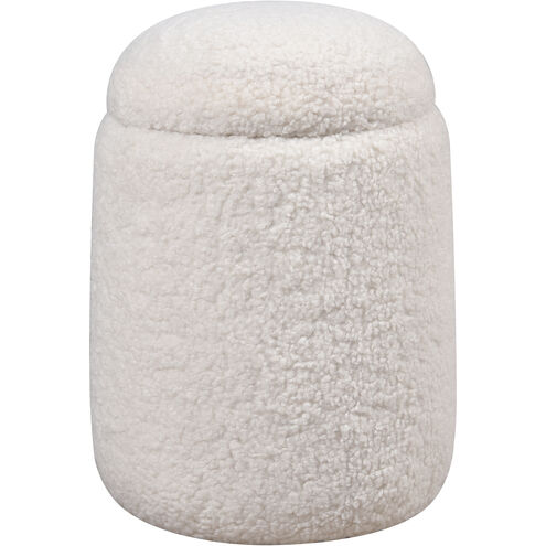 Haskell 18 inch White Accent Stool