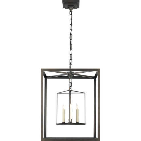 Chapman & Myers Osborne 3 Light 18 inch Aged Iron Lantern Pendant Ceiling Light