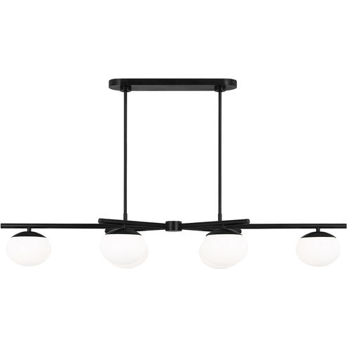 ED Ellen DeGeneres Lune 6 Light 49.63 inch Aged Iron Linear Chandelier Ceiling Light