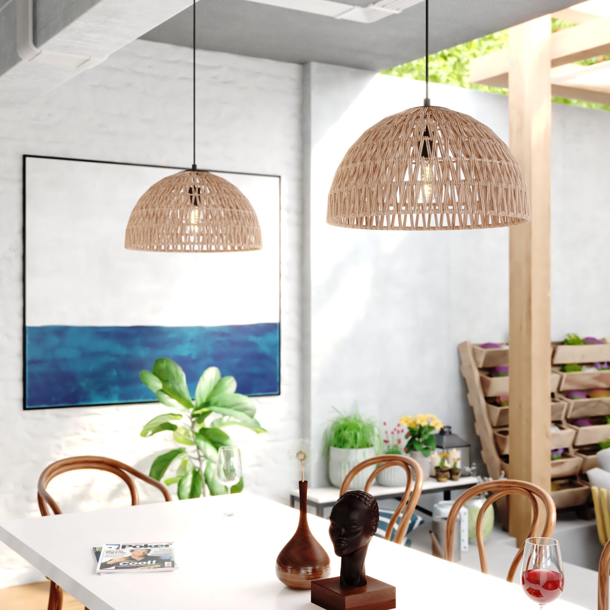 Nassau LED 18 inch Matte Black Pendant Ceiling Light