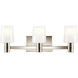 Adani 3 Light 24 inch Polished Nickel Bath Bracket Wall Light, 3 Arm