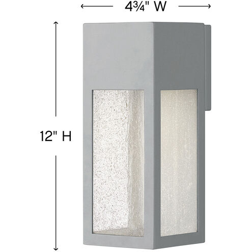 Rook LED 12 inch Titanium Outdoor Wall Mount Lantern, Medium