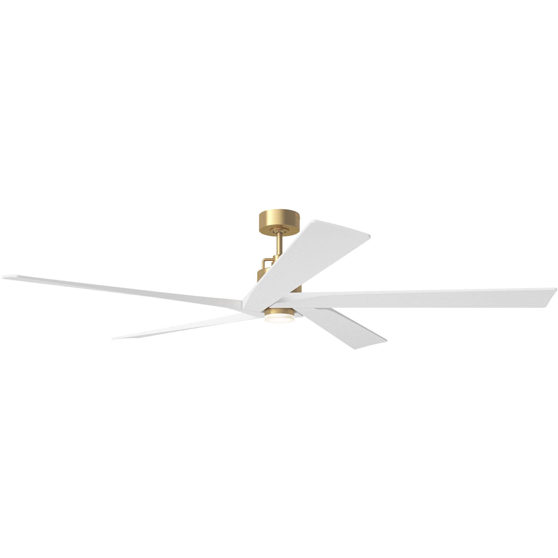 Aspen 70 inch Burnished Brass with Matte White Blades Ceiling Fan