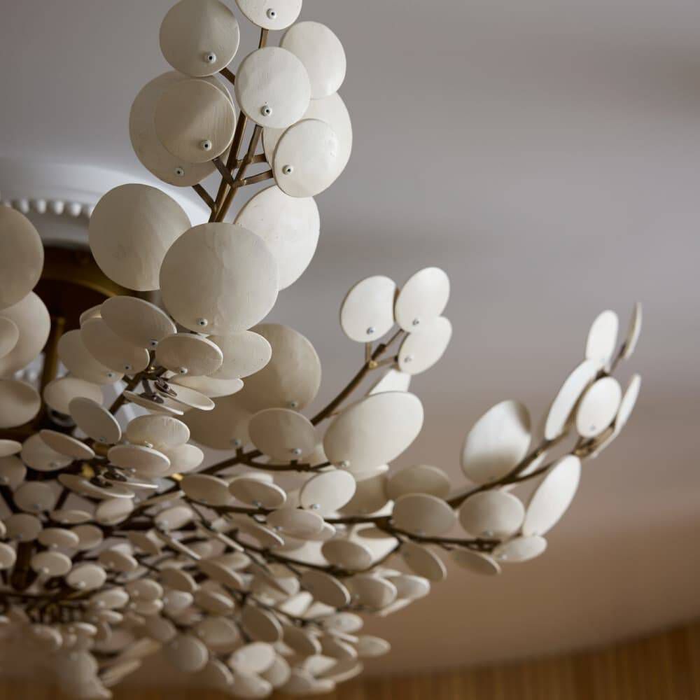 Bilal 3 Light 38 inch Antique Brass Flush Mount Ceiling Light